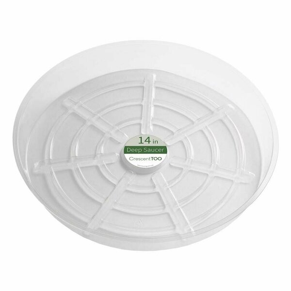 Crescent Garden 4.7 in. H X 14 in. D Plastic Plant Saucer Clear BV140D00C